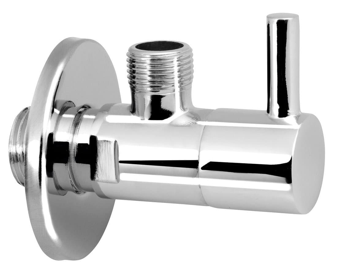 Zawór kątowy 1/2"x3/8", bez nakrętki, chromowany