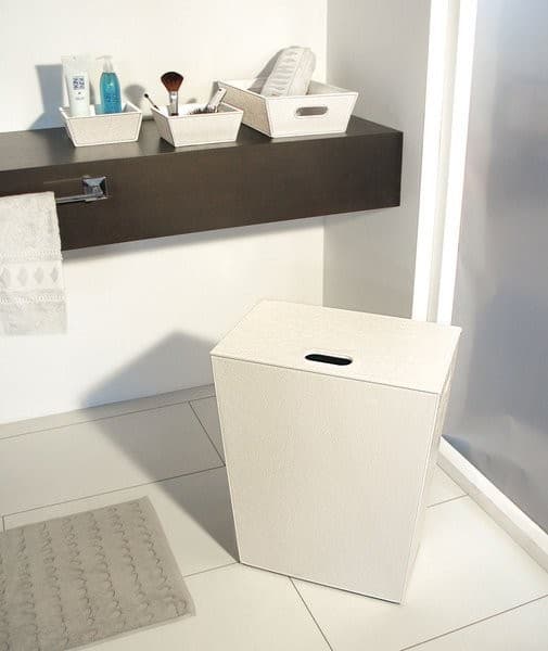 ECO PELLE kosz na pranie kremowy 47x60x30cm