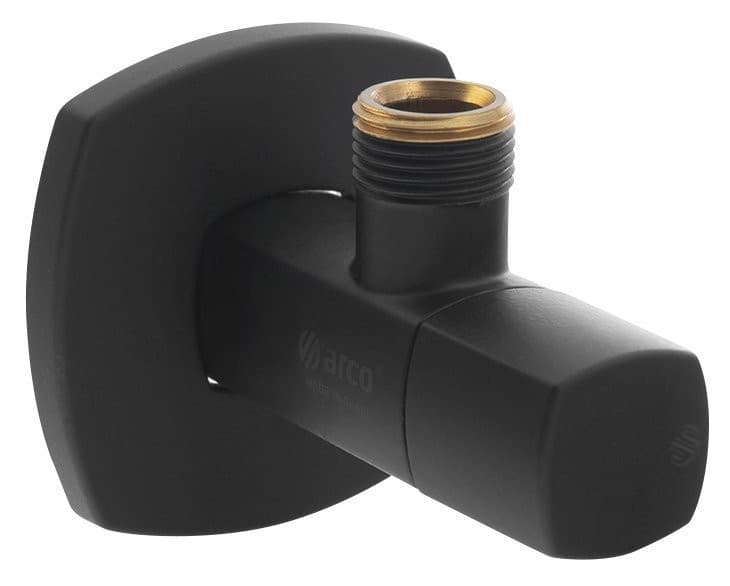 ARCO Zawór kątowy A-80 1/2"x3/8", czarny Anticalc