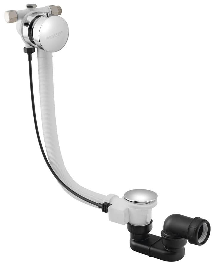 Zestaw odpływowy do wanny z napełnianiem DN40, 550mm, chrom