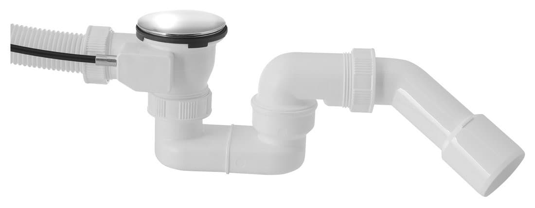 Zestaw odpływowy z syfonem L-610mm DN 40/50 ABS/chrom