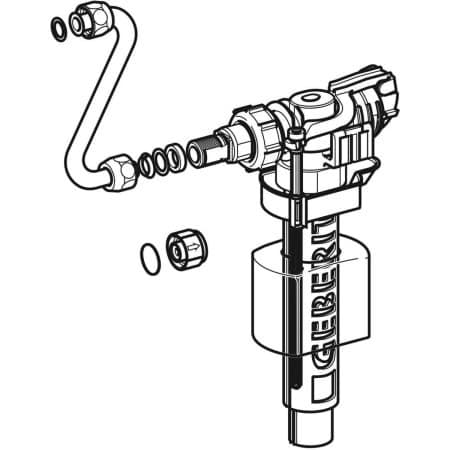 GEBERIT zawór napełniający boczny 3/8" do spłuczek Sigma