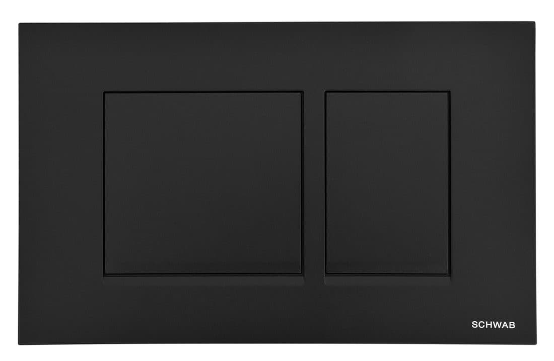 SCHWAB CERES przycisk spłuczki matowy czarny 246x159 mm