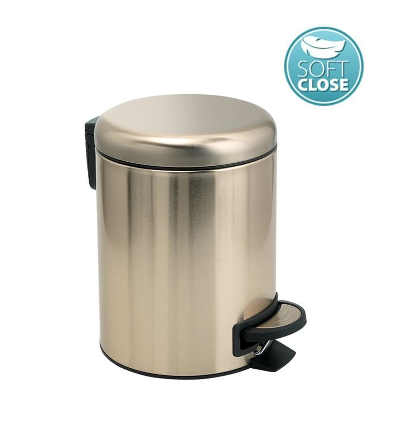POTTY kosz na śmieci 3l z Soft Close, matowy złoty