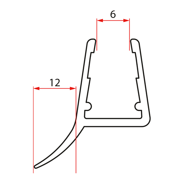 Pilot uszczelka dolna 1000mm