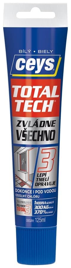 TOTAL TECH EXPRESS klej i kit, 125 ml, biały