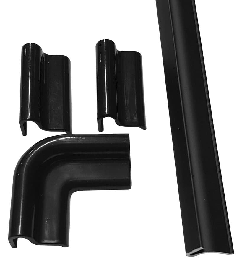 ALTIS LINE BLACK Szyna przelewowa 1000 mm z zaślepkami