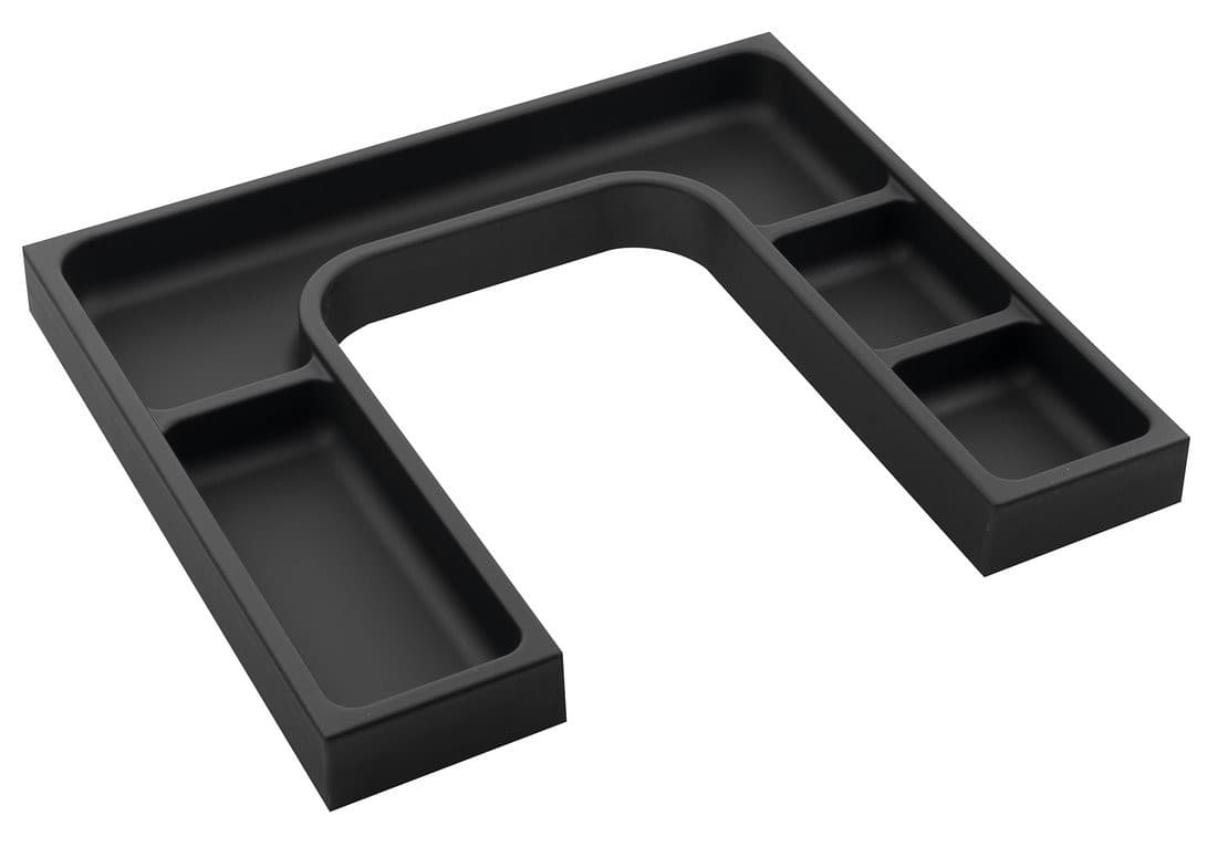 Organizer LINDO U 372x36x323 mm, antracytowy plastikowy