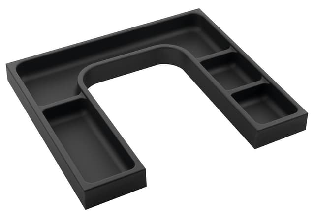 Organizer LINDO U 372x36x323 mm, antracytowy plastikowy