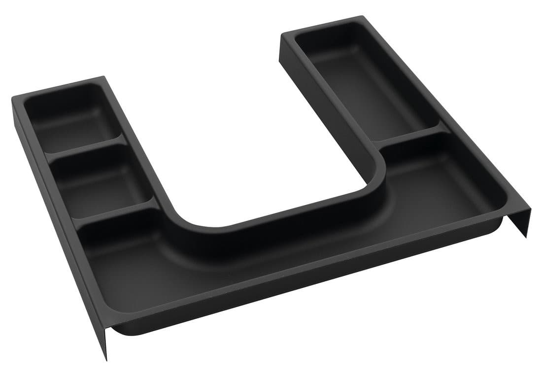 Organizer LINDO U 372x36x323 mm, antracytowy plastikowy