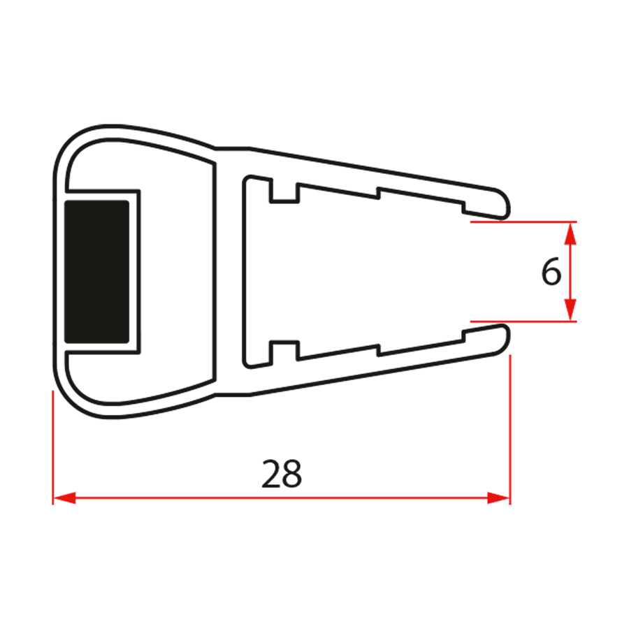 Pilot uszczelka magnetyczna do 1 drzwi - model 13279