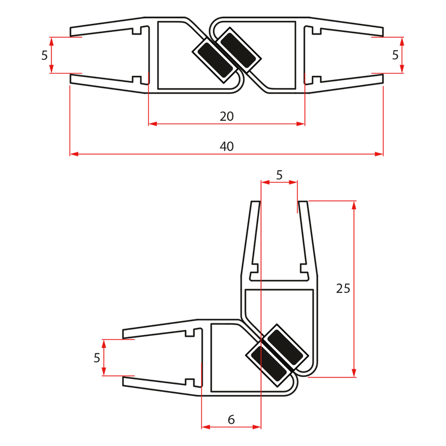 AGGA zestaw uszczelek magnetycznych 13287