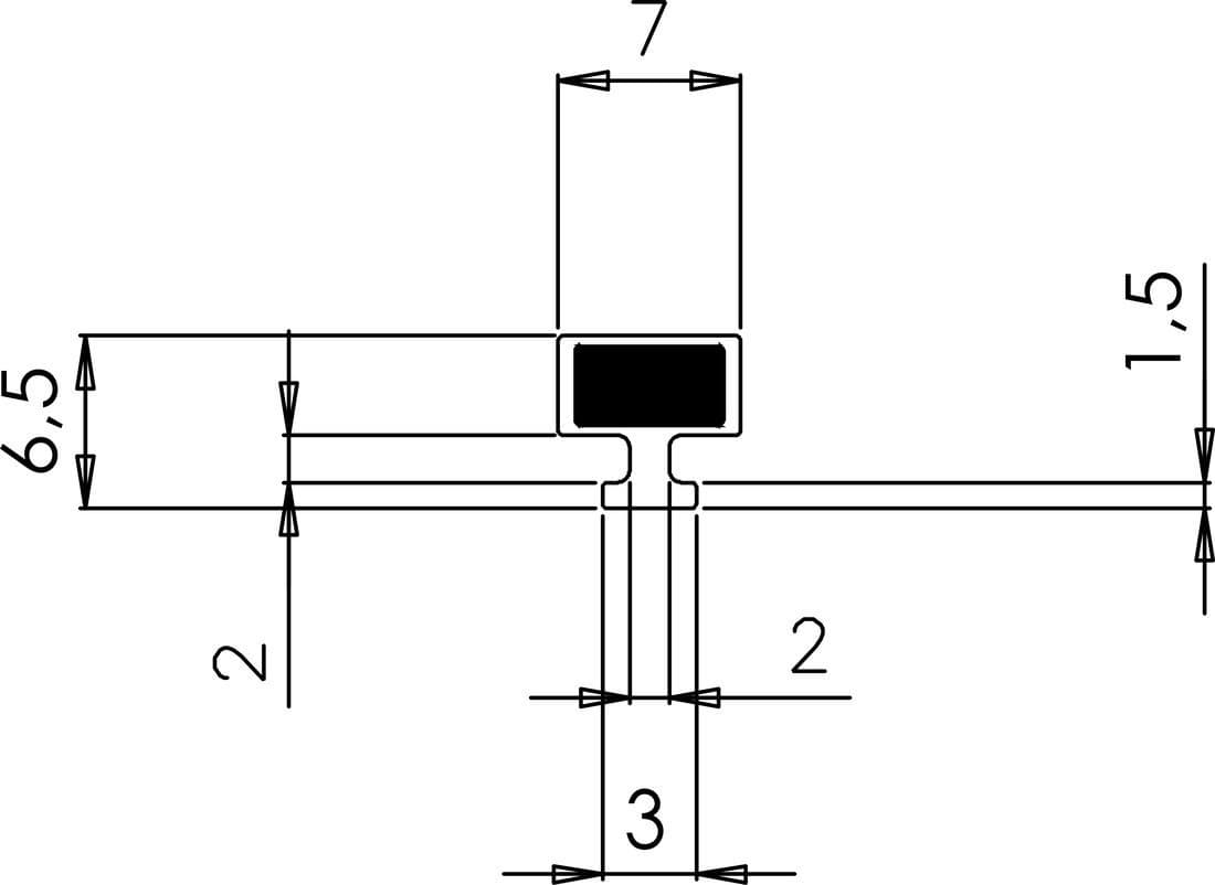 Uszczelka magnetyczna profilowana do wnęki 2000mm