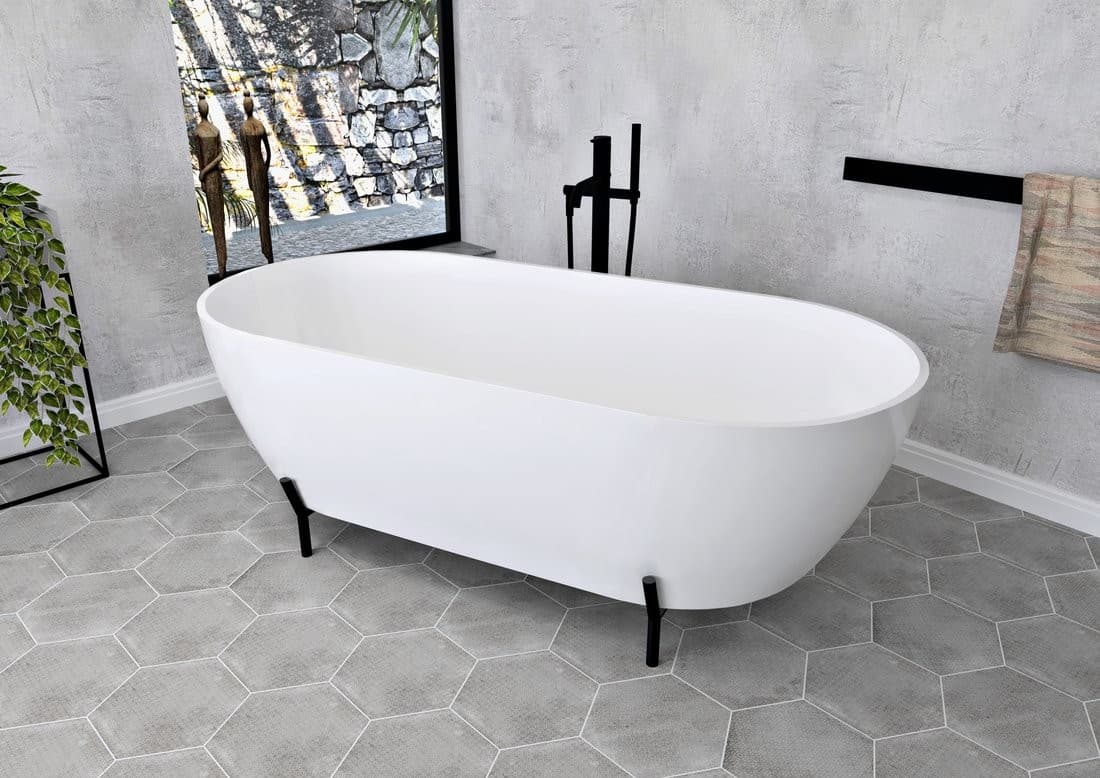 REDUTA konstrukcja nośna do wanny 171x81 cm czarny mat
