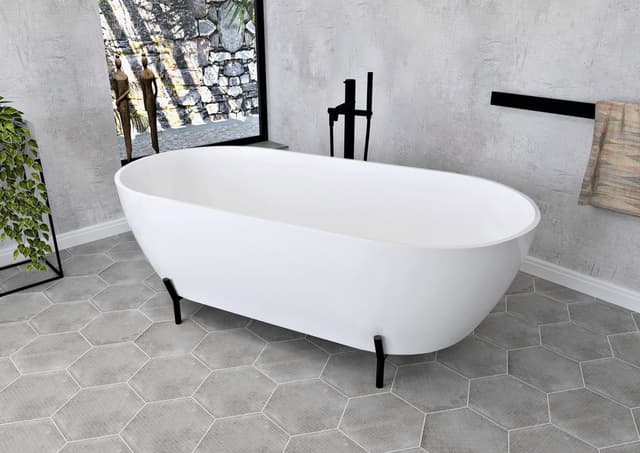 REDUTA konstrukcja nośna do wanny 171x81 cm czarny mat