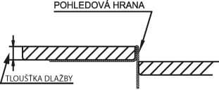Listwa spadowa prawa 10mm x 1000mm czarny mat
