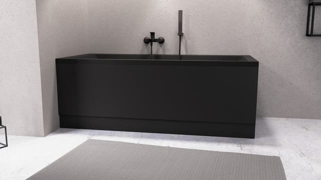 PLAIN obudowa czołowa 170x59 cm, lewa czarny mat