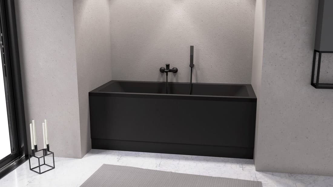 COUVERT NIKA obudowa czołowa do wnęki 180x52 cm czarny mat