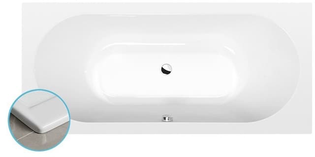 VIVA B SLIM prostokątna wanna akrylowa 185x80 cm