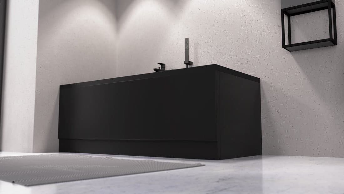 PLAIN obudowa czołowa 160x59cm lewy matowy czarny