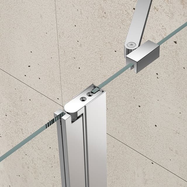 LORO drzwi prysznicowe 1200 mm z częścią stałą, szkło czyste