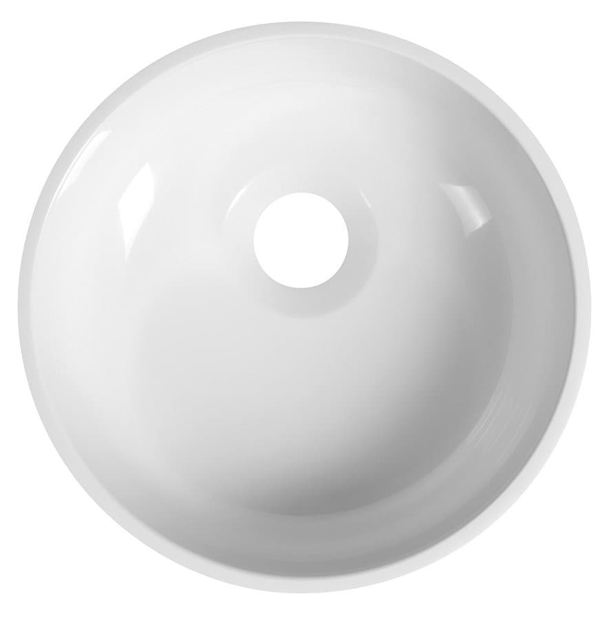 SANNA umywalka kompozytowa nablatowa, okrągła 25 cm