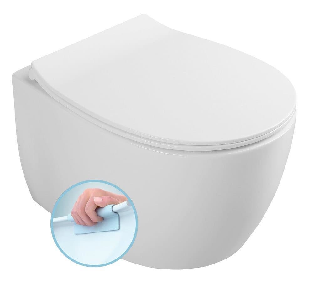 SENTIMENTI miska WC wisząca Rimless, 36x51cm