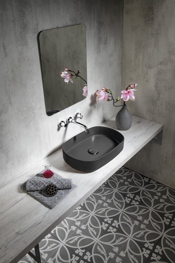 INFINITY OVAL umywalka ceramiczna nablatowa 55x36cm