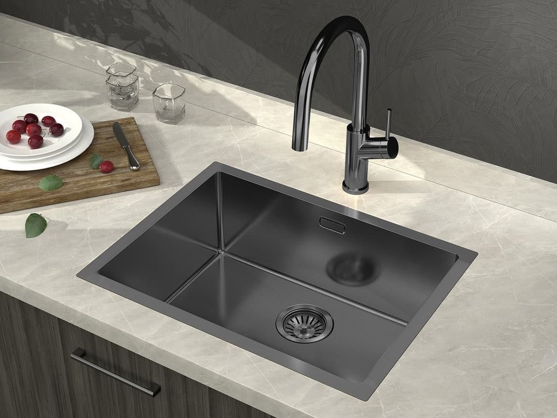 ZENITH zlewozmywak stal nierdzewna 60x45cm antracytowy