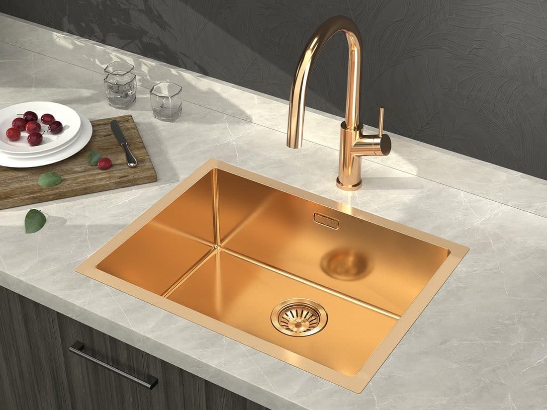 ZENITH zlewozmywak stal nierdzewna 60x45cm miedź mat
