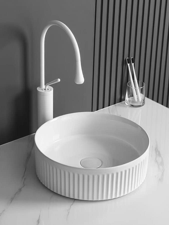 PICOBELLO umywalka ceramiczna nablatowa 37 cm
