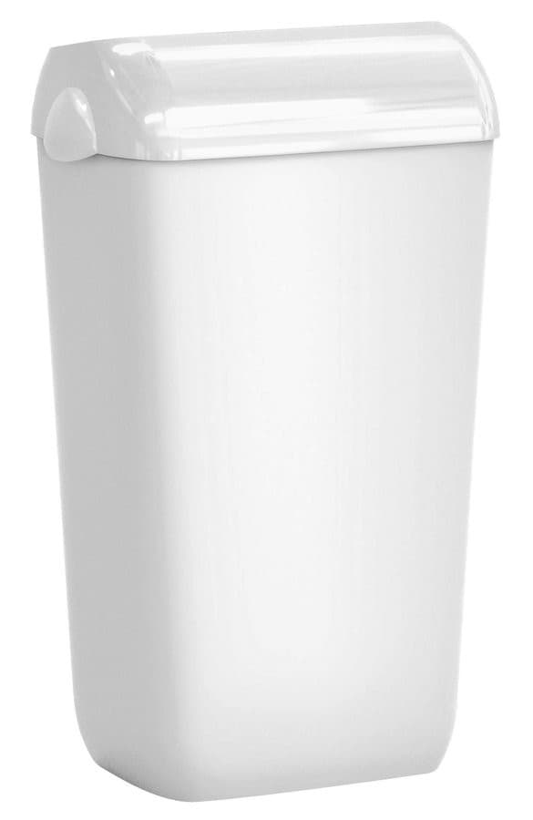 COLORED ścienny kosz na śmieci z pokrywą, 23l, ABS, biały