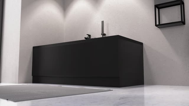 PLAIN obudowa czołowa 150x59cm, czarny mat, lewy