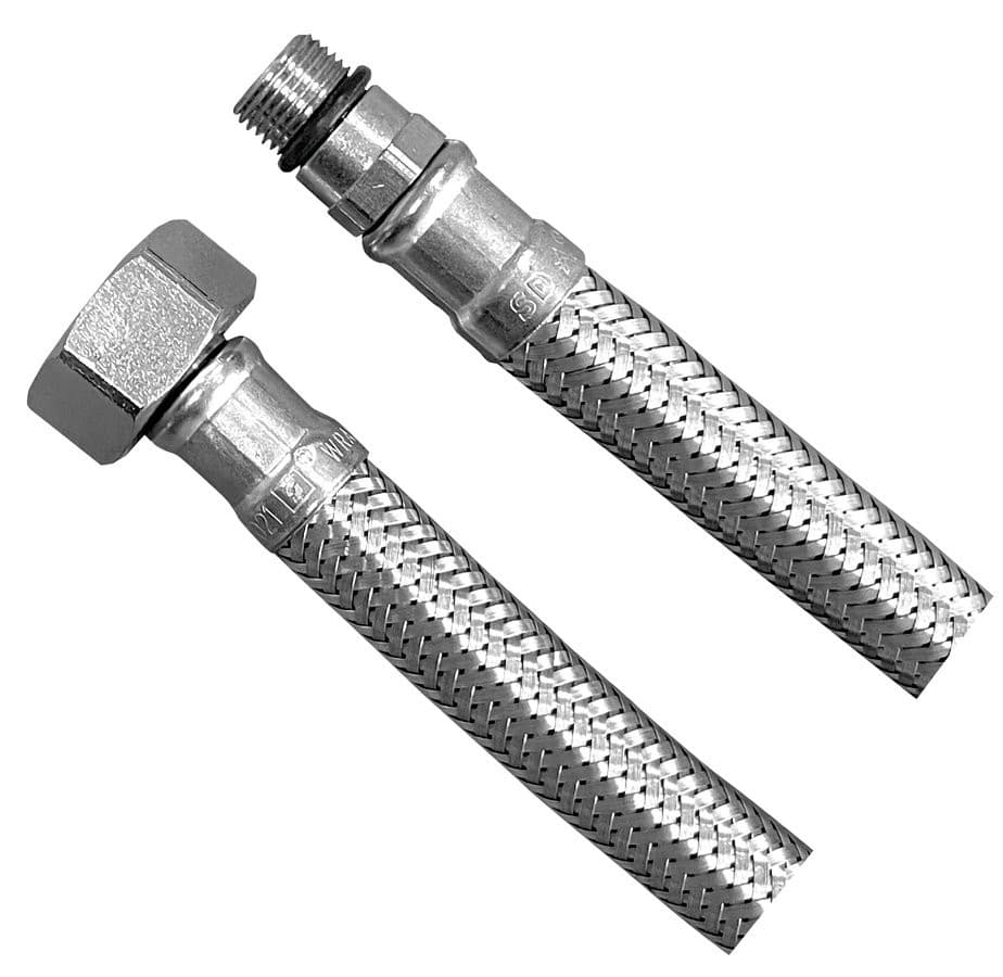 Wąż przyłączeniowy nierdzewny 1/2" x M12, 80cm