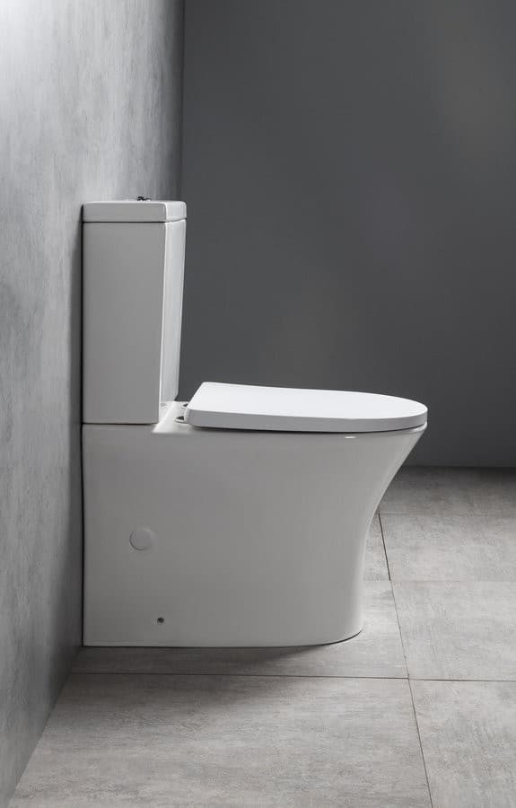 DARIO RIMLESS komplakt WC, odpływ poziomy/pionowy, biały