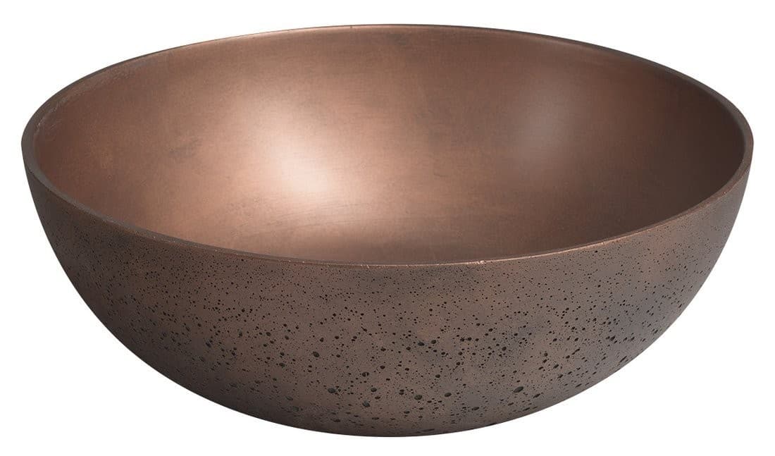 FORMIGO umywalka betonowa nablatowa, średnica 39cm, miedź