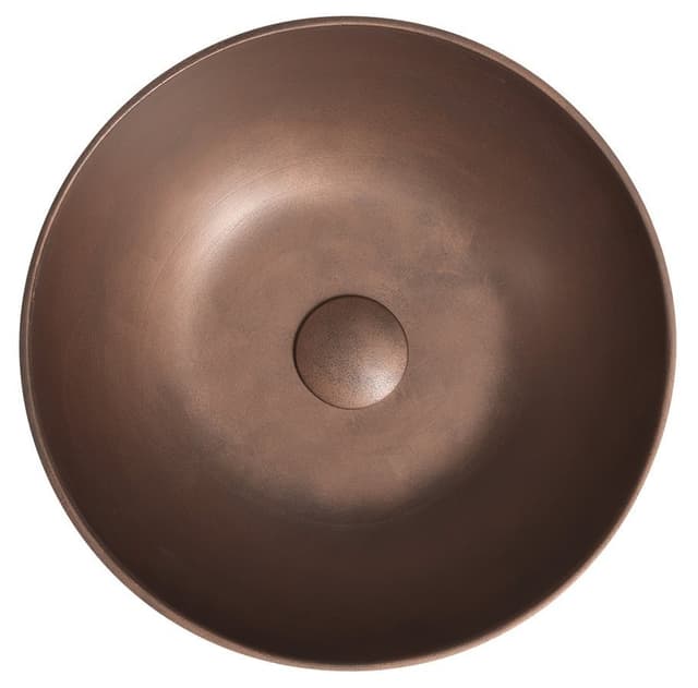 FORMIGO umywalka betonowa nablatowa, średnica 39cm, miedź