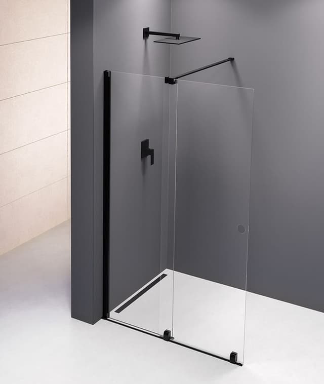MODULAR SHOWER ścianka z wysuwanym panelem 1000 mm, czarny