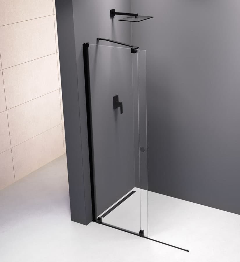MODULAR SHOWER ścianka z wysuwanym panelem 1000 mm, czarny
