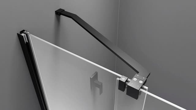 MODULAR SHOWER ścianka z wysuwanym panelem 1000 mm, czarny
