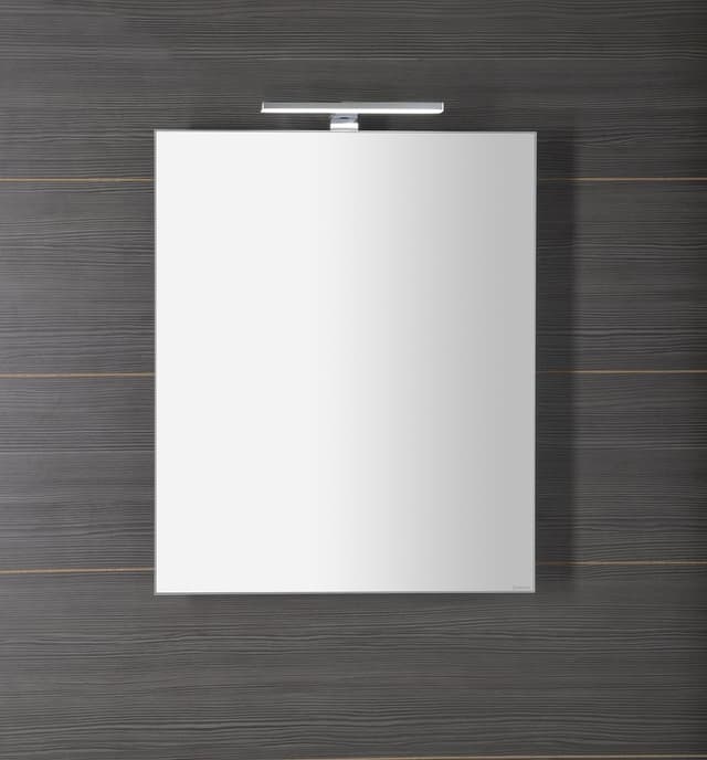 GRETA szafka z lustrem, oświetlenie LED, 60x70x14cm, biały mat