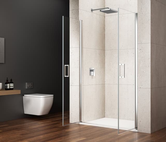 LORO drzwi prysznicowe dwuskrzydłowe 1100mm, szkło Coated Glass