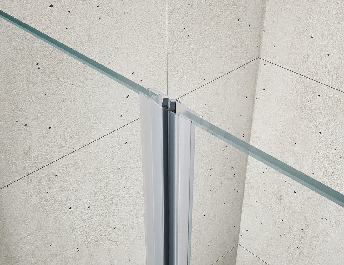 LORO drzwi prysznicowe dwuskrzydłowe 1100mm, szkło Coated Glass