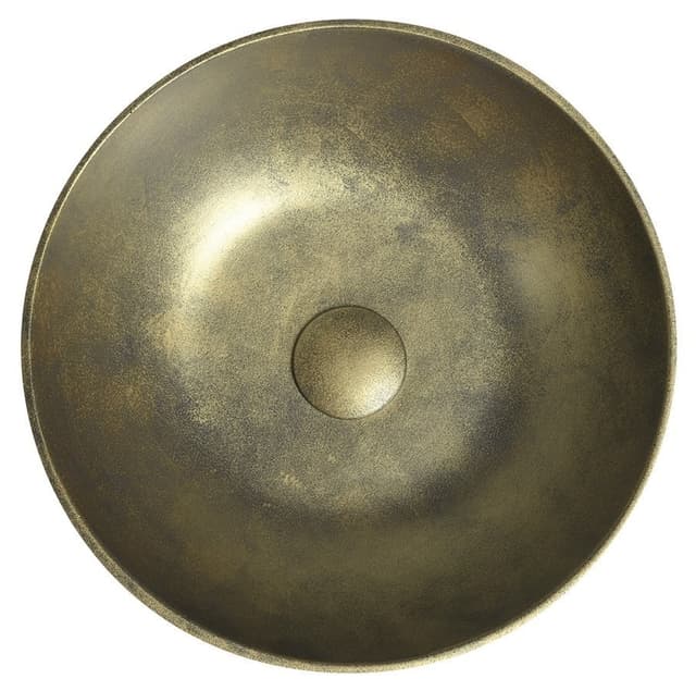 FORMIGO umywalka betonowa nablatowa, średnica 39cm, złoto