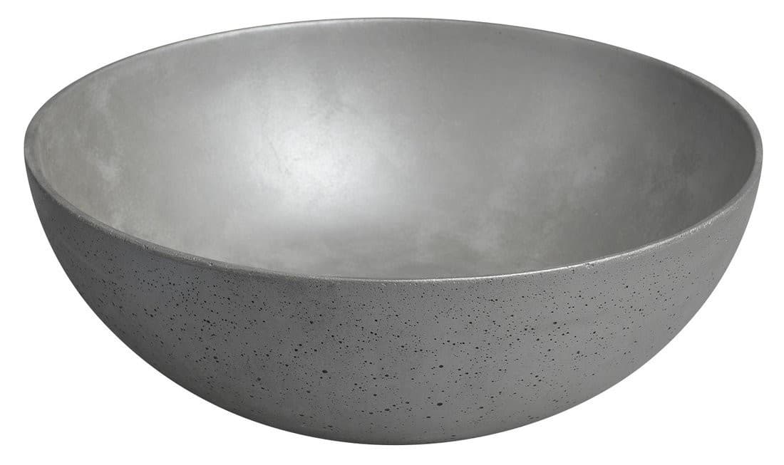FORMIGO umywalka betonowa nablatowa, średnica 39cm, srebrny