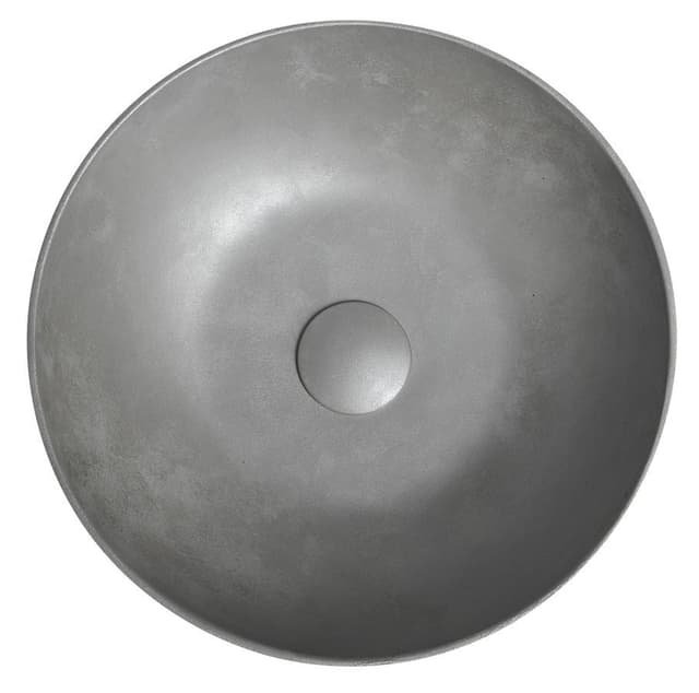 FORMIGO umywalka betonowa nablatowa, średnica 39cm, srebrny
