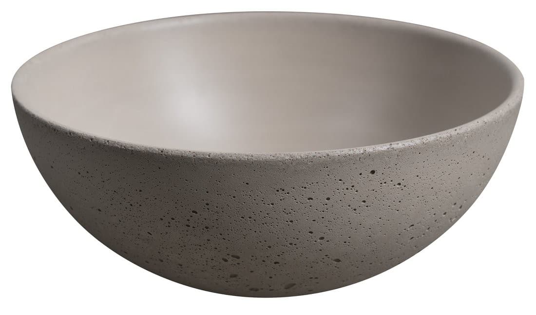 MINOR umywalka betonowa nablatowa, średnica 26cm, piaskowy