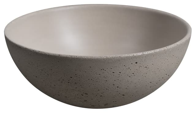 MINOR umywalka betonowa nablatowa, średnica 26cm, piaskowy
