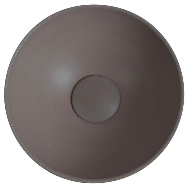 MINOR umywalka betonowa nablatowa, średnica 26cm, ciemny brąz