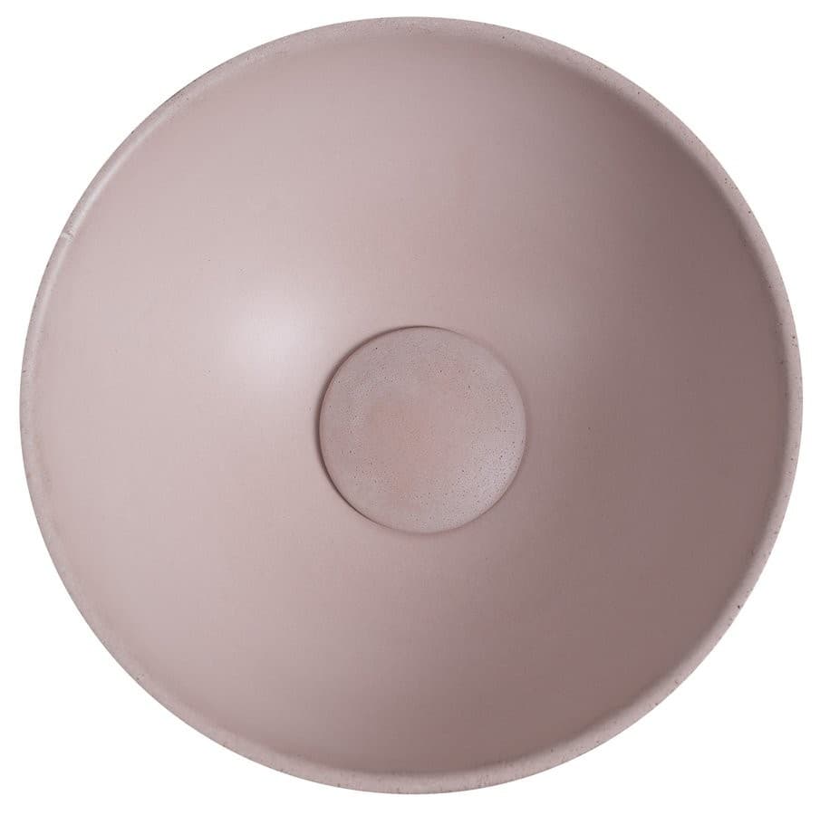 MINOR umywalka betonowa nablatowa, średnica 26cm, różowy